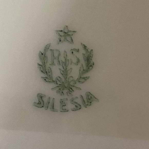 RS Silesia Germany Gold Gilt Hand Painted Tulip Porcelain Bowl c.1920s 9" - Picture 15 of 16